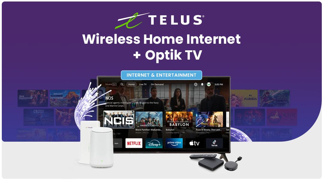Bundle Better Entertainment with TELUS Wireless Home Internet & Optik